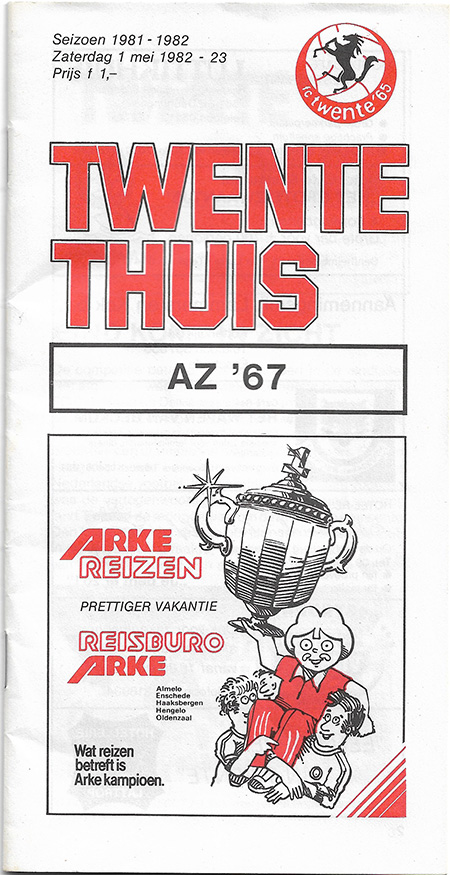 AZ Programma 1-mei-1982 Twente uit
